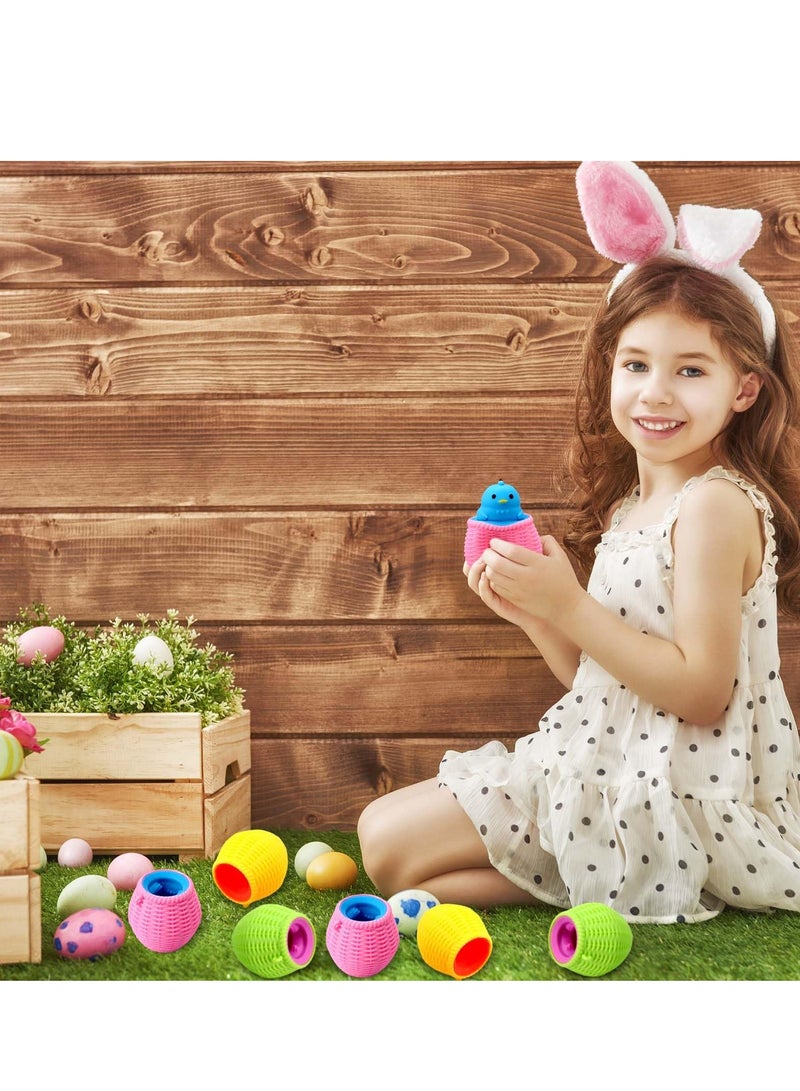 12 PCS Stress Ball Toys Eggs Squishy Stress Ball Squeeze Ball Basket Stuffers Ball Toys Sensory Toys for Party Bundle Gifts for Stress Relief Emotional Healing Sensory Fidget Toys Chick - Image 5