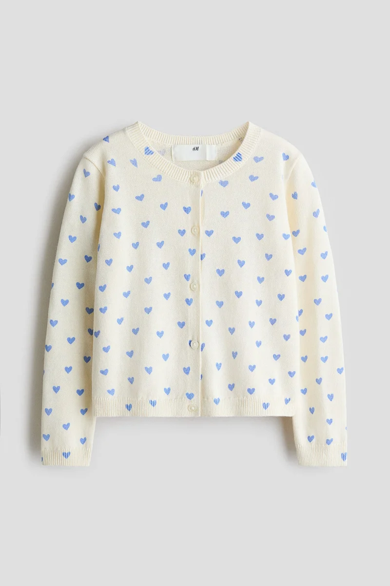 H&M Fine-knit printed cardigan