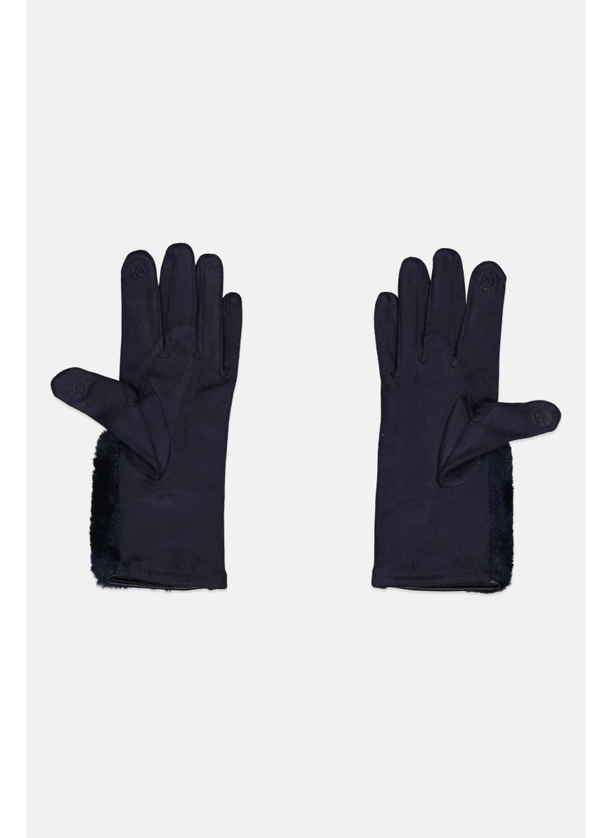 ELLE - Women 1 Pair Solid Gloves, Peach - Image 1