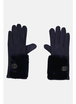 ELLE Women 1 Pair Solid Gloves, Peach  - Image 1