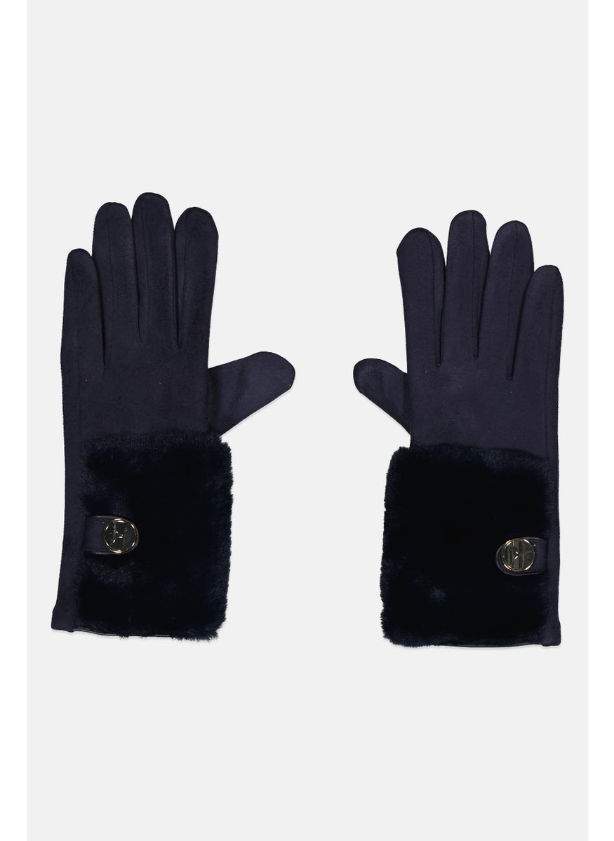 ELLE - Women 1 Pair Solid Gloves, Peach - Image 1