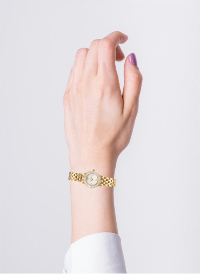 Black Moon Elegant Blackmoon Women's Watch Stylish White Dial Stainless Steel Band Water Resistant Perfect for Casual and Formal Wear - Image 3