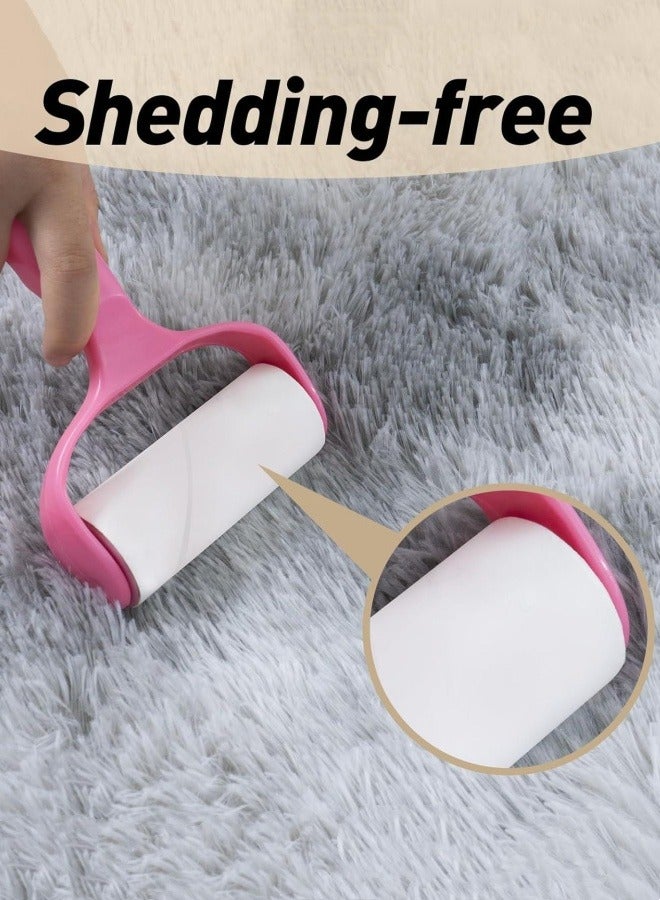 Optico Luxury Shag Area Rug, 50 x 160CM Non Slip Fluffy Shaggy Non Slip Throw Rugs Bedside Rug Indoor Floor Carpet Bedroom Carpet Plush Fuzzy Rug Soft Shag Shaggy Fuzzy Carpet, Tie-Dye Gray - Image 5