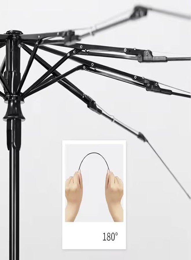 Feinerman Portable Automatic Open Close Umbrella for Men and Women, Windproof Travel Umbrella for Heavy Rain & Sun, Big Size Umbrella for Girls with UV Protection, Compact Car Folding Umbrella (Black) - Image 5