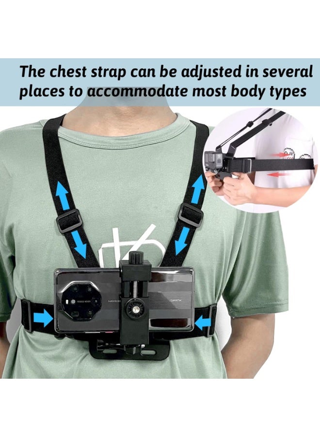 Professional 7-in-1 Cycling Mount Kit for Action Camera - Chest & Head Mount with Full-Angle Coverage, Compatible with GoPro Hero 12/11, DJI Osmo Action, Insta360, AKASO - Image 5