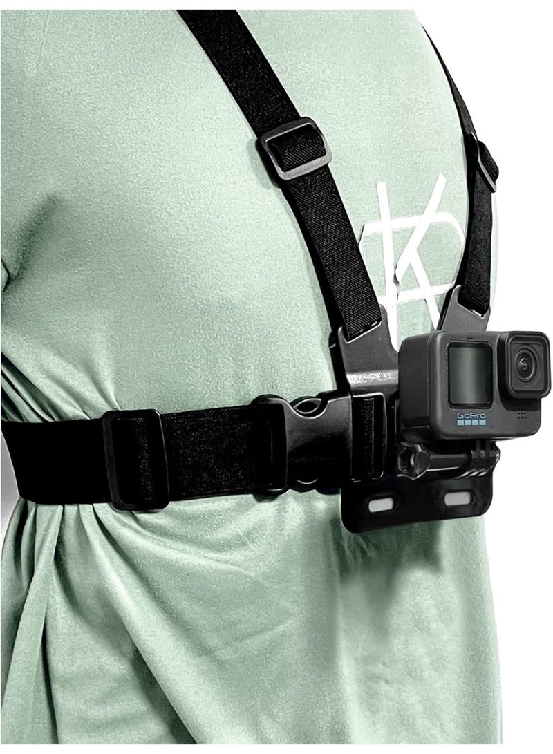 Professional 7-in-1 Cycling Mount Kit for Action Camera - Chest & Head Mount with Full-Angle Coverage, Compatible with GoPro Hero 12/11, DJI Osmo Action, Insta360, AKASO - Image 4