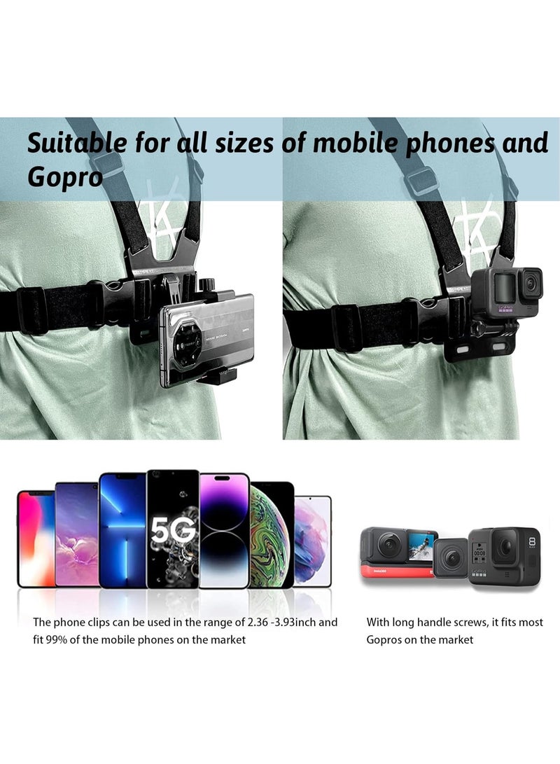 Professional 7-in-1 Cycling Mount Kit for Action Camera - Chest & Head Mount with Full-Angle Coverage, Compatible with GoPro Hero 12/11, DJI Osmo Action, Insta360, AKASO - Image 2