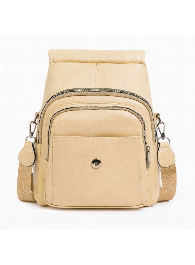 Women’s Leather Backpack for Daily Use – Spacious Multi-Pocket Design - Image 2