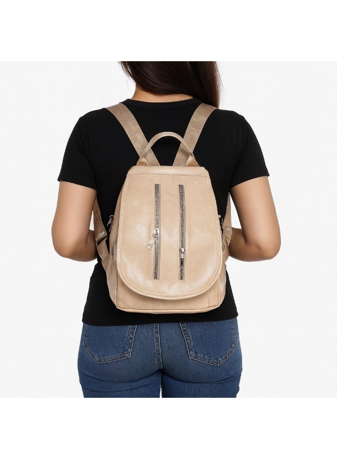 Women’s Leather Backpack for Daily Use – Spacious Multi-Pocket Design - Image 4
