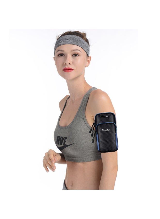 Running Mobile Phone Arm Bag Men's And Women's Fitness Equipment Outdoor Hand Bag Wrist Bag For Apple X Arm Bag Sports Mobile Phone Arm Cover-Color:Fruit Green (Crossbody)-Capacity:Under 6.7 Inches - Image 4