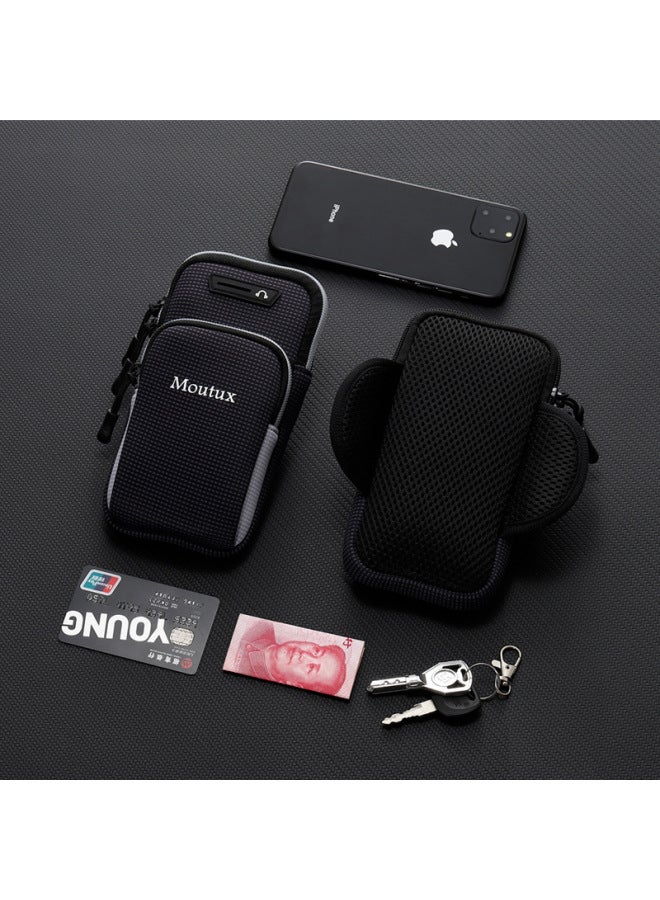 Running Mobile Phone Arm Bag Men's And Women's Fitness Equipment Outdoor Hand Bag Wrist Bag For Apple X Arm Bag Sports Mobile Phone Arm Cover-Color:Fruit Green (Crossbody)-Capacity:Under 6.7 Inches - Image 5