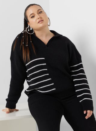 Stripe Collar Detail Sweater - pzsku/Z8146B45EA1F0AAD332B5Z/45/_/1701503864/bebcda33-9c5e-4e81-a0f1-b8b499d0c911