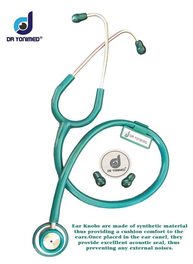 Dr Yonimed Stethoscope Single Head GREEN Super Frequency Tone For Doctors, Nurses, Surgeon & Medical Students (Green) - Image 2