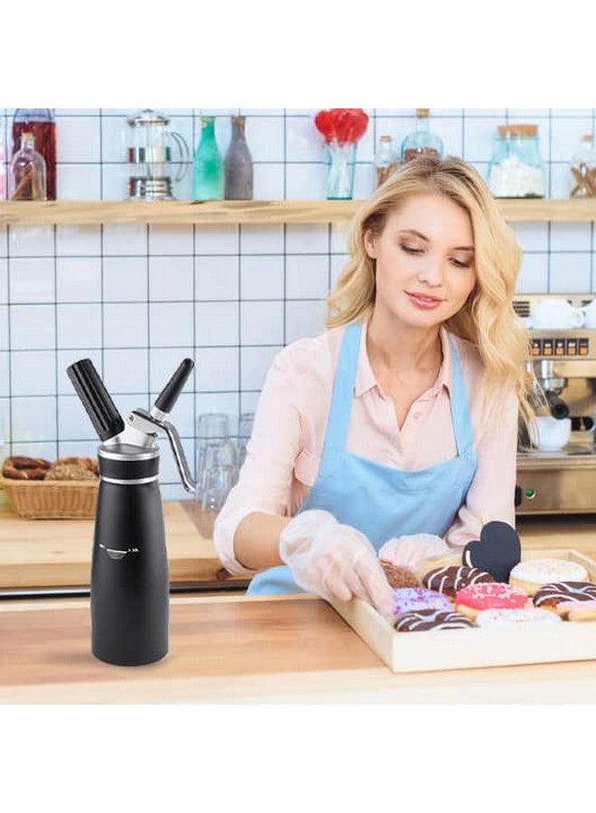 Sivaphe Professional Whipped Cream Dispenser Aluminum Grade Canister, Heavy Duty Cream Whipper Homemade Bliss, Portable Whipped Nitro Coffee Maker Black（Chargers Not Included) - Image 2