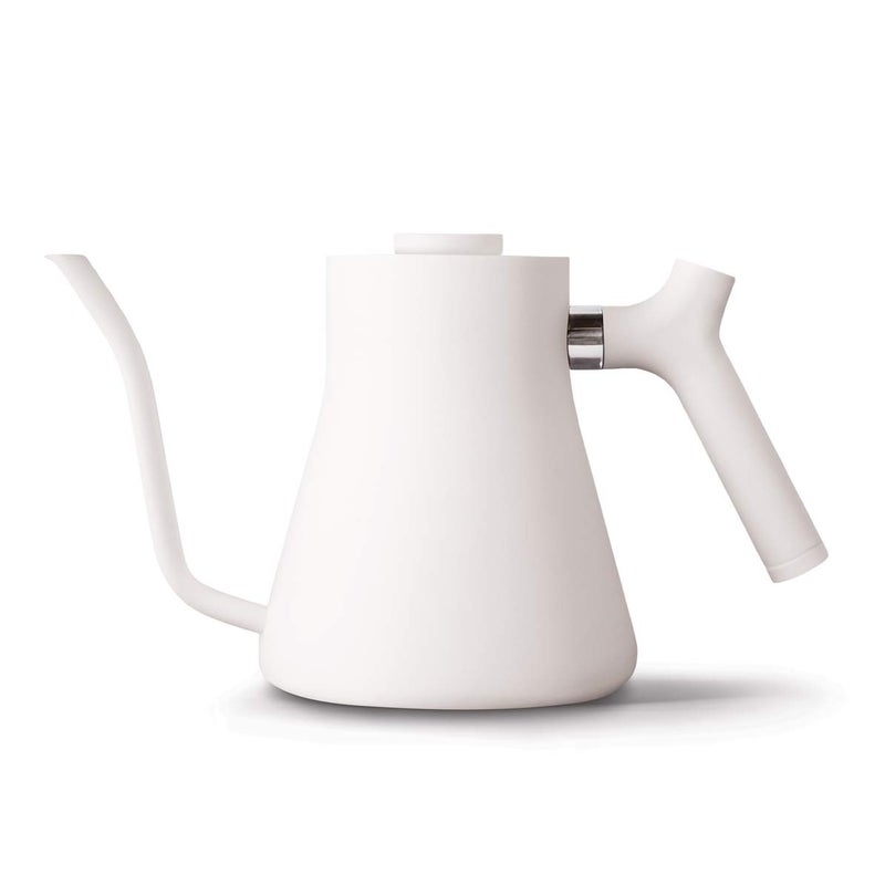 FELLOW Fellow Stagg Stovetop Pour-Over Coffee and Tea Kettle - Gooseneck Teapot with Precision Pour Spout, Built-In Thermometer, Matte White, 1 Liter  - Image 1