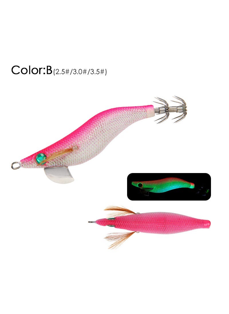 Generic LETOYO LT130824 Wood Shrimp No. 2.5 No. 3.0 No. 3.5 EGI SUTE R Squid Fishing Fake Bait  - Image 1
