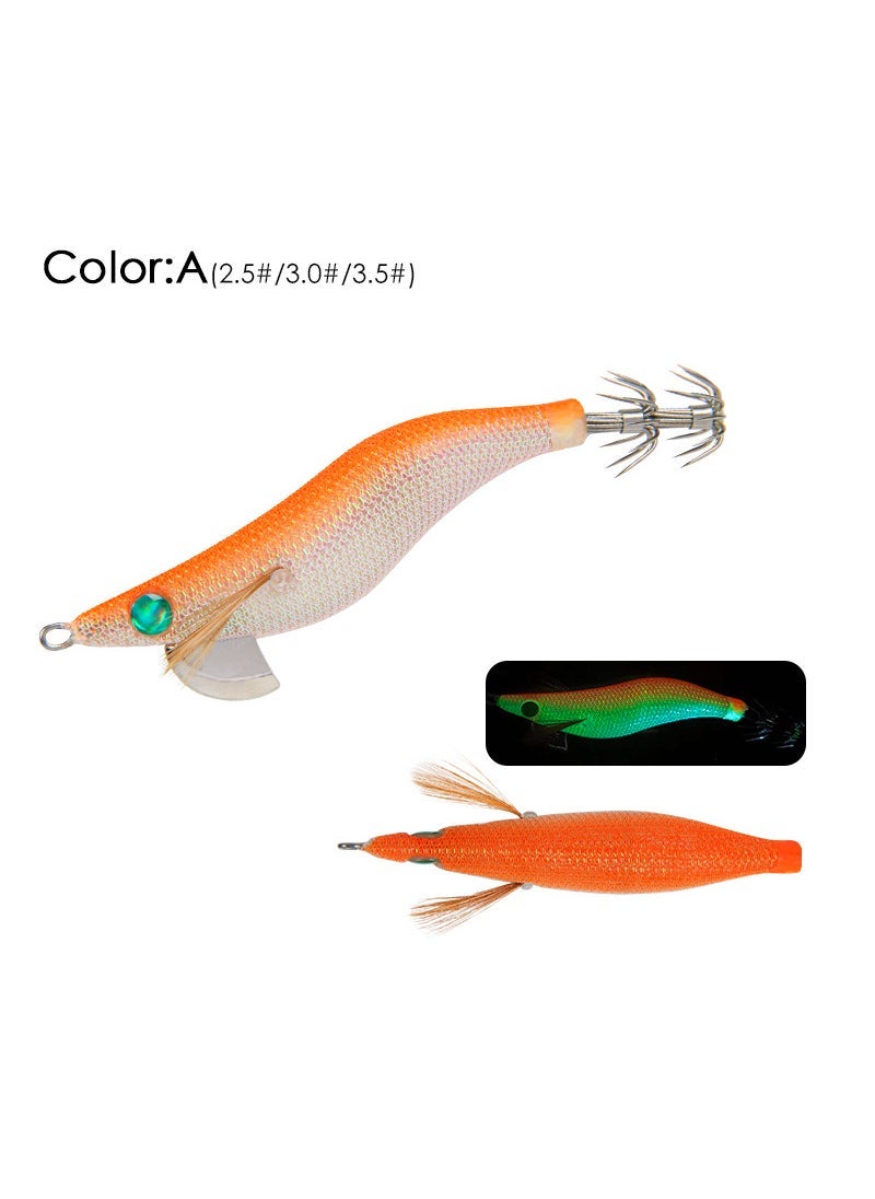 Generic LETOYO LT130824 Wood Shrimp No. 2.5 No. 3.0 No. 3.5 EGI SUTE R Squid Fishing Fake Bait  - Image 2