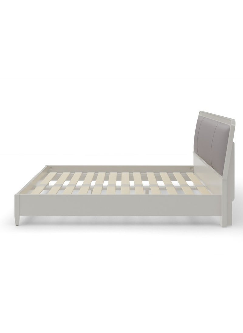 ROYALOAK Royaloak Lucca King Size Bed | MDF Construction | Leatherette Upholstery | Elegant High-Gloss Finish | Modern Design | Durable & Long-lasting  - Image 3