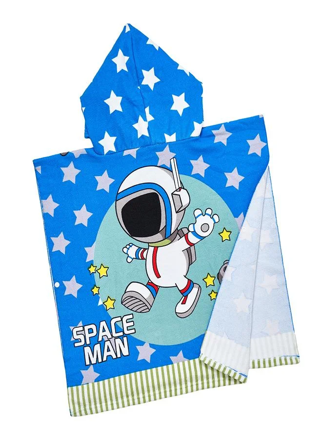 babyqlo Kids Hooded Towel Poncho Astronaut Print