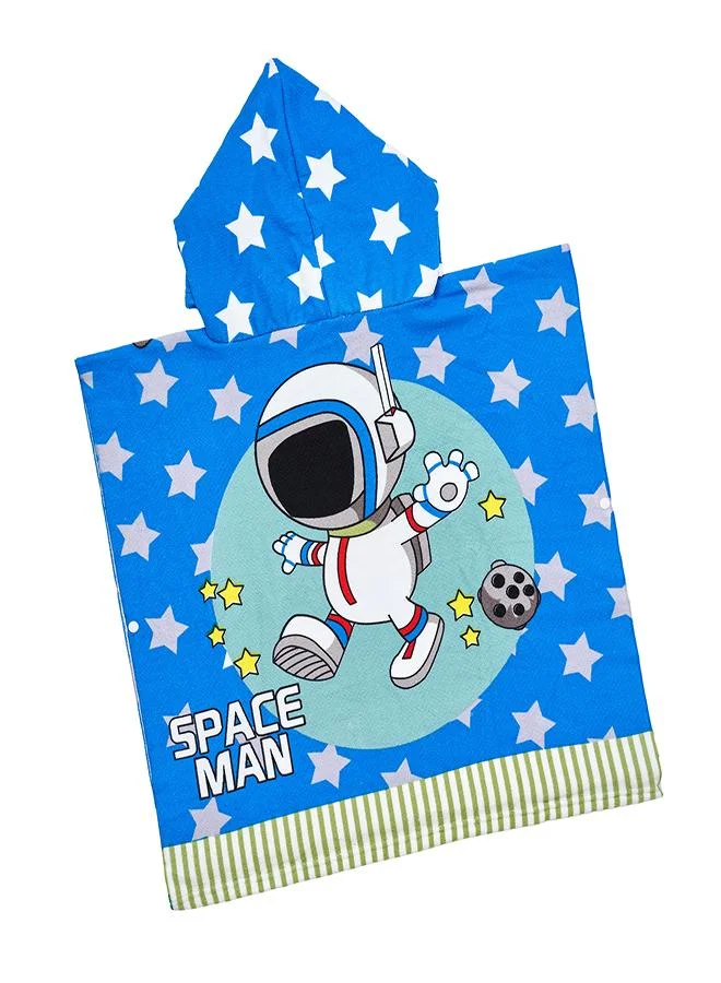 babyqlo Kids Hooded Towel Poncho Astronaut Print
