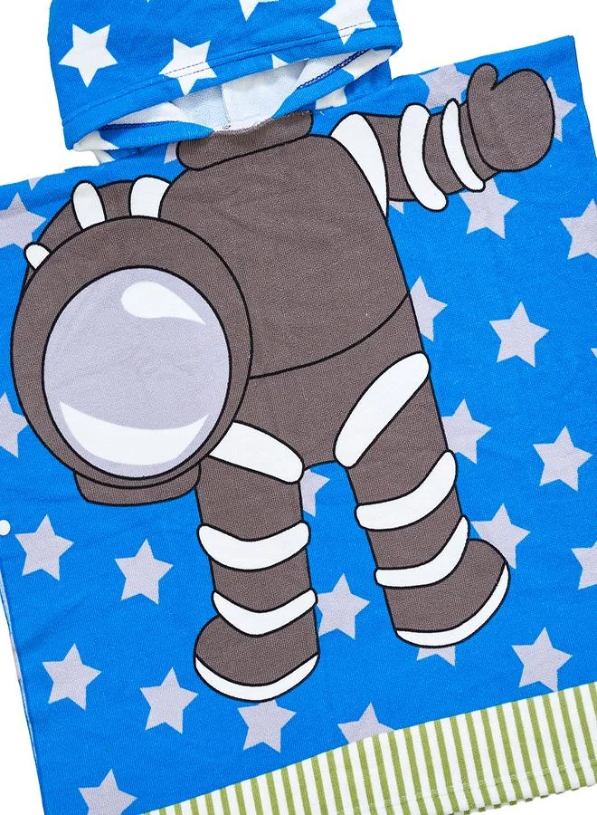 babyqlo Kids Hooded Towel Poncho Astronaut Print