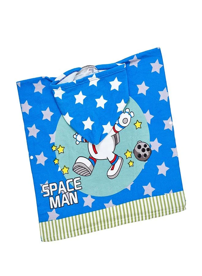 babyqlo Kids Hooded Towel Poncho Astronaut Print