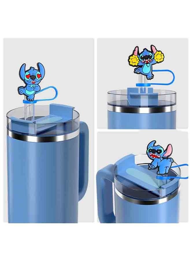 10Pcs Straw Cover Cap for Stanley Cup, Stitch Silicone Straw Topper Compatible with Stanley 30&40 Oz Tumbler with Handle,0.4in/10mm Straw Tip Covers for Stanley Cups Accessories  - Image 2