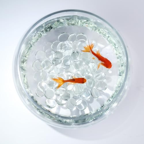 CYS EXCEL 5 LBS Clear Glass Beads for Vases Flat Marble Gemstone Beads Vase Fillers Aquarium Decor Rocks Floral Centerpieces Stones Mosaic Pebbles - Image 5