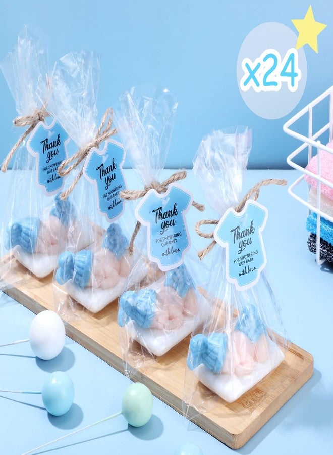 Otuuz 24 Packs Baby Shower Soap Favors Handmade Sleeping Baby Shower Scented Soap with Gift Tags for Guests Girl Boy Favors Decor (Classic Blue) - Image 3
