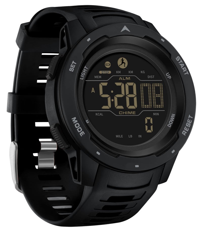 findtime Men's Digital Watch Waterproof Pedometer Watches Sport Watch Step Counter Calorie Military Watch with Stopwatch Alarm LED Backlight Countdown - Image 4