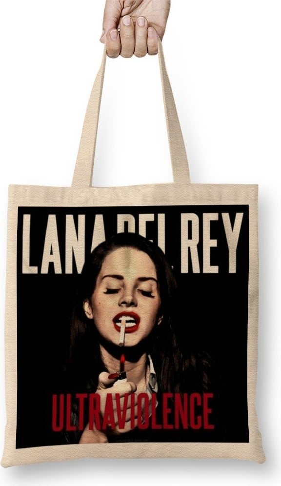 Baskı Dükkanı Print Shop Lana Del Rey Ultraviolence Tote Bag Long Handle 