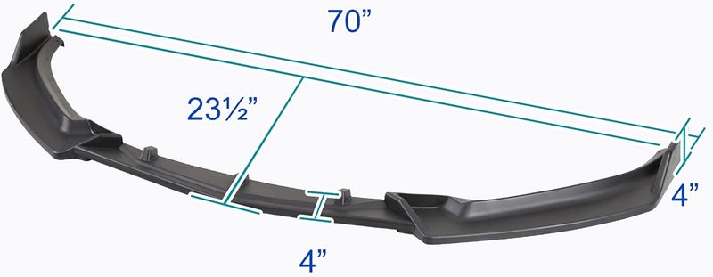 SPEC-D TUNING Matte Black Front Bumper Lip Spoiler Splitter Body Kit 3PC Compatible with 2014-2018 Mazda 3 - Image 3