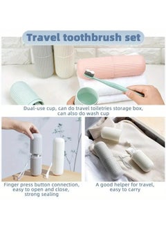 VIUAUAX Portable Travel Toothbrush Case  Toothpaste Holder Toothbrush Caps Cover Simple Travel Toothbrush Box Portable Mouthwash Toothbrush Toothpaste Storage For Business Trips  Camping  Hiking  - Image 3