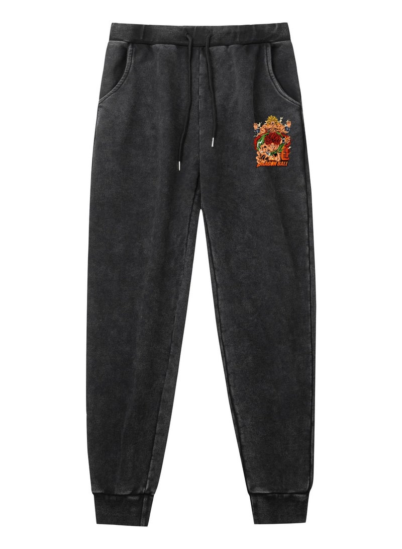KUYING New Dragon Ball Casual Washed Vintage Pants - Image 1