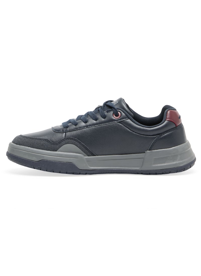 U.S. Polo Assn. Men's Navy Low-Top Sneakers - Rugged Design with Grey and Red Accents, Durable and Comfortable Casual Footwear  - Image 2
