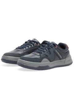 U.S. Polo Assn. Men's Navy Low-Top Sneakers - Rugged Design with Grey and Red Accents, Durable and Comfortable Casual Footwear  - Image 3