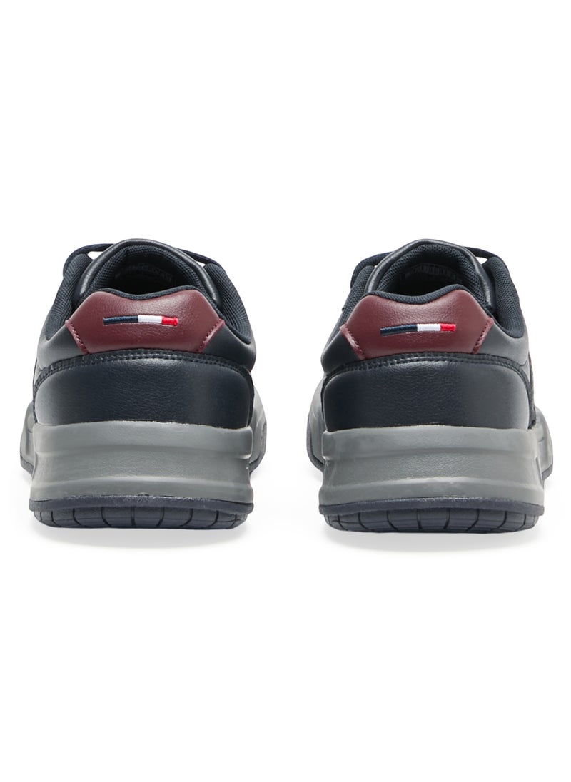 U.S. Polo Assn. Men's Navy Low-Top Sneakers - Rugged Design with Grey and Red Accents, Durable and Comfortable Casual Footwear  - Image 4