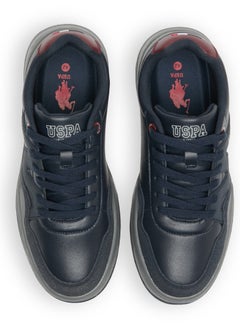 U.S. Polo Assn. Men's Navy Low-Top Sneakers - Rugged Design with Grey and Red Accents, Durable and Comfortable Casual Footwear  - Image 5