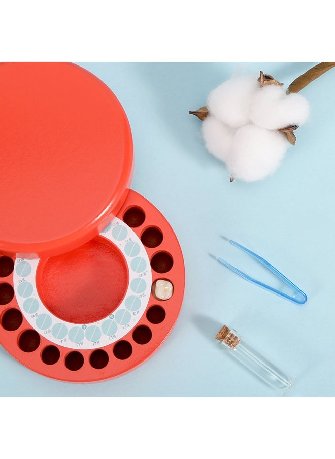 Baby Tooth Memorial Box Girl Boy Tooth Storage Wooden Children Tooth Change Collection Commemorative Fetal Hair Storage Box Diy-Color:Red Tooth Box-T-shirt Sheep - Image 4