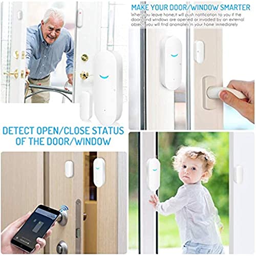 SENCKIT WiFi Door and Window Sensors,Tuya Smart Alarm with Free Notification APP Control Home Security Alarm System, No Hub Required,Compatible with Alexa, Google Home (1-Pack) - Image 4