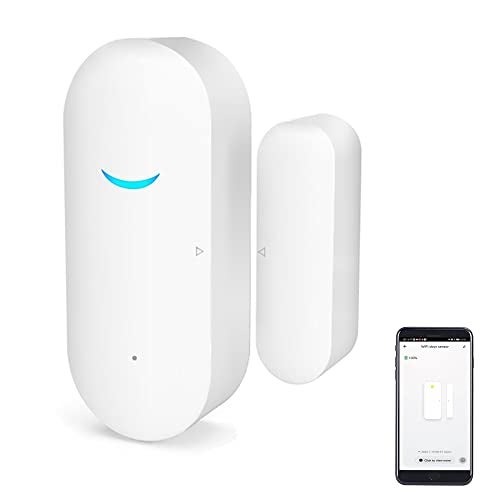 SENCKIT WiFi Door and Window Sensors,Tuya Smart Alarm with Free Notification APP Control Home Security Alarm System, No Hub Required,Compatible with Alexa, Google Home (1-Pack) - Image 1
