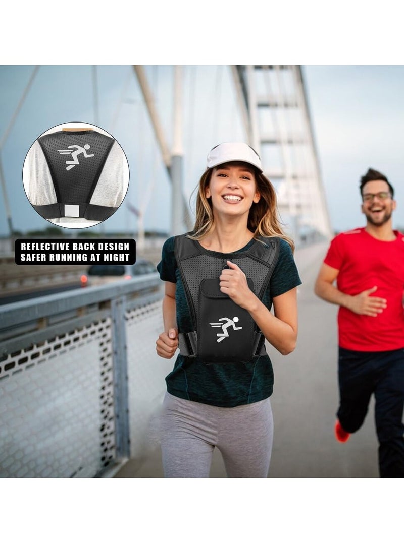 Excefore Running Vest Phone Holder, Lightweight Running Vest with Waterproof Phone Pouch, Reflective Adjustable Waistband, Ideal for Cycling and Walking  - Image 5