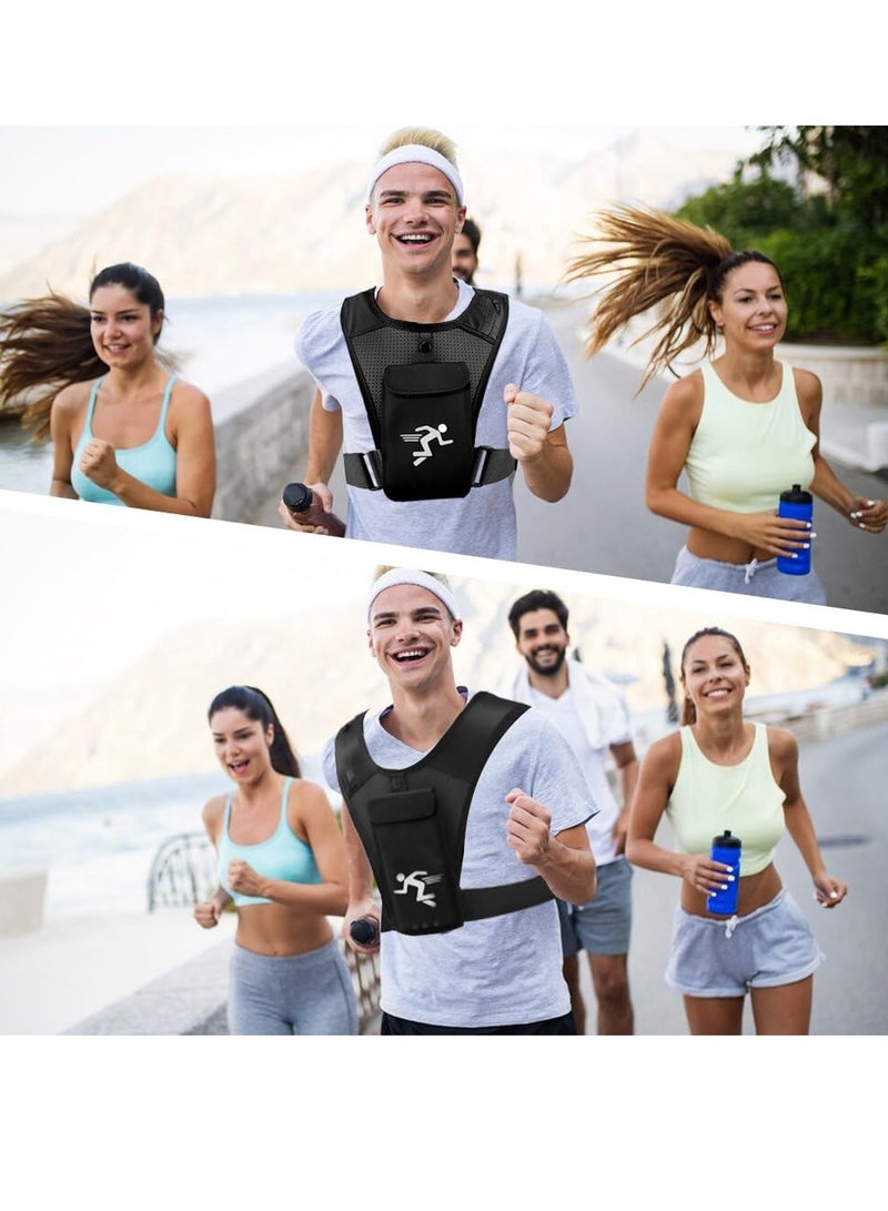 Excefore Running Vest Phone Holder, Lightweight Running Vest with Waterproof Phone Pouch, Reflective Adjustable Waistband, Ideal for Cycling and Walking  - Image 4