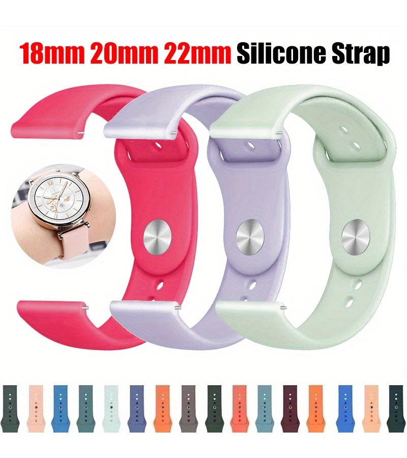 New Plum 18mm Soft Strap For Galaxy Watch 7 6 5 4 Active 2 3 Huawei GT 4 3 2 - Image 1