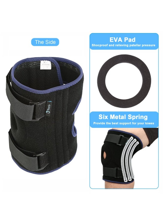 Nvorliy Plus Size Knee Brace 3XL/4XL - Open-Patella Stabilizer for Arthritis, ACL, Meniscus Tear & Post-Surgery Recovery - Breathable Neoprene Support for Men & Women - Image 4