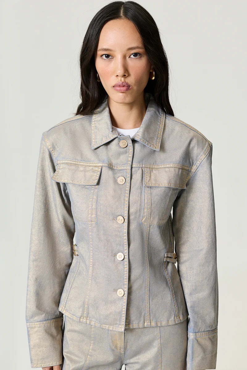 Nocturne Metallic Denim Jacket