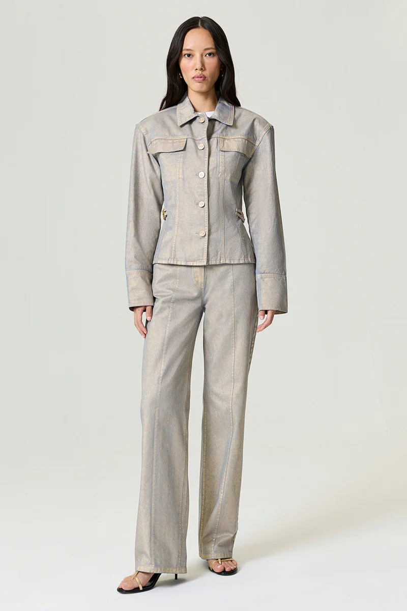 Metallic Denim Jacket