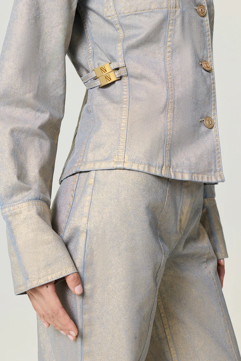 نوكتورن جاكيت جينز معدني