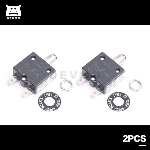 DEVMO 2PCS 125/250V AC 20 Amp Circuit Thermal Breaker Thermal Protector for Generator - Image 2