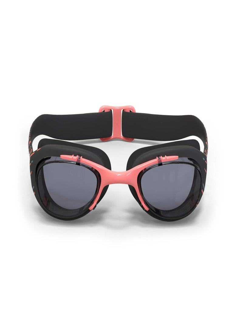 NABAIJI NABAIJI by DECATHLON, Adult Swimming Goggles Men Women UV Protection Xbase L100 Black Pink Green  - Image 2